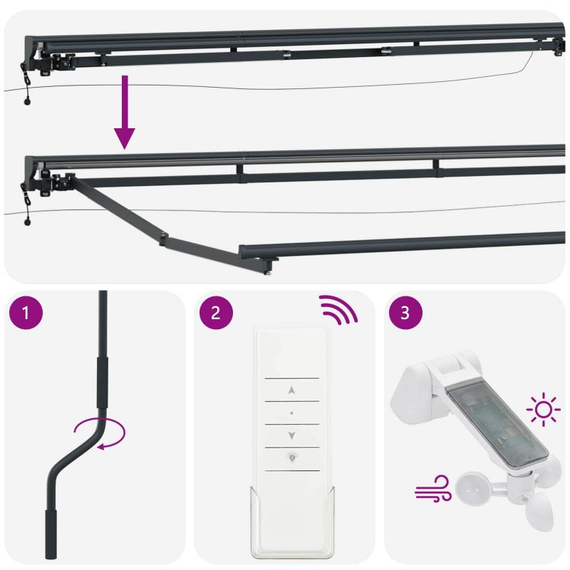 Elektryczna Rozkładana Markiza 3,5 x 2,5 m