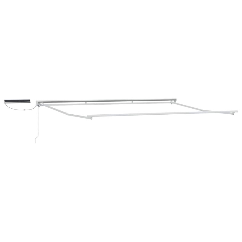 Elektryczna Rozkładana Markiza Czarny i Biały 4 × 3 m