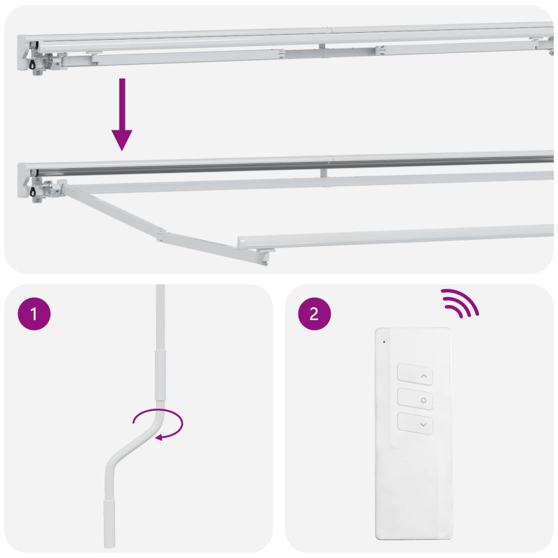 Elektryczna Rozkładana Markiza 4,5 × 3 m Poliester z powłoką PU