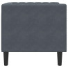 Fotel Chesterfield, ciemnoszary, tapicerowany aksamitem