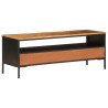 Szafka pod TV, 110x35x40 cm, surowe lite drewno mango