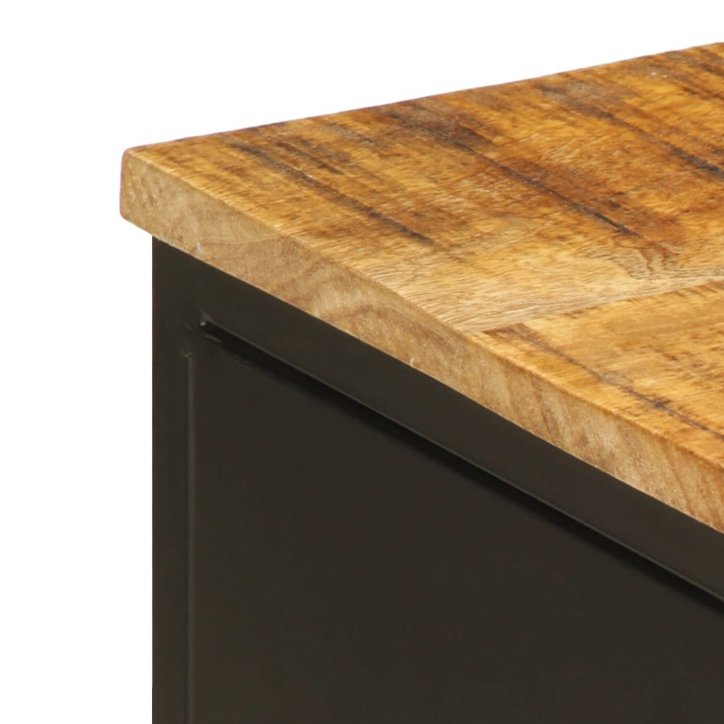 Szafka pod TV, 110x35x40 cm, surowe lite drewno mango