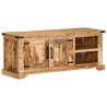 Szafka pod TV, 110x35x45 cm, surowe lite drewno mango