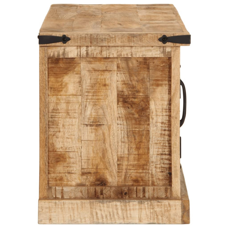 Szafka pod TV, 110x35x45 cm, surowe lite drewno mango