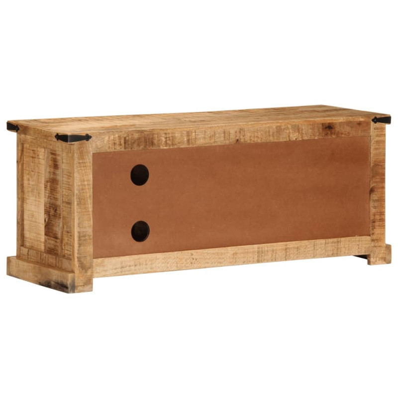 Szafka pod TV, 110x35x45 cm, surowe lite drewno mango