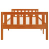 Łóżko dziecięce bez materaca, woskowy brąz, 90x200 cm, sosnowe