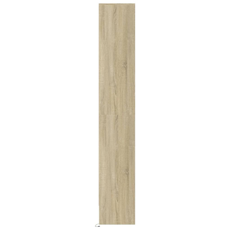 Wysoka szafka z LED, dąb sonoma, 69x32,5x200 cm