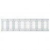 Podniesione łóżko gabionowe 4 pcs srebrny