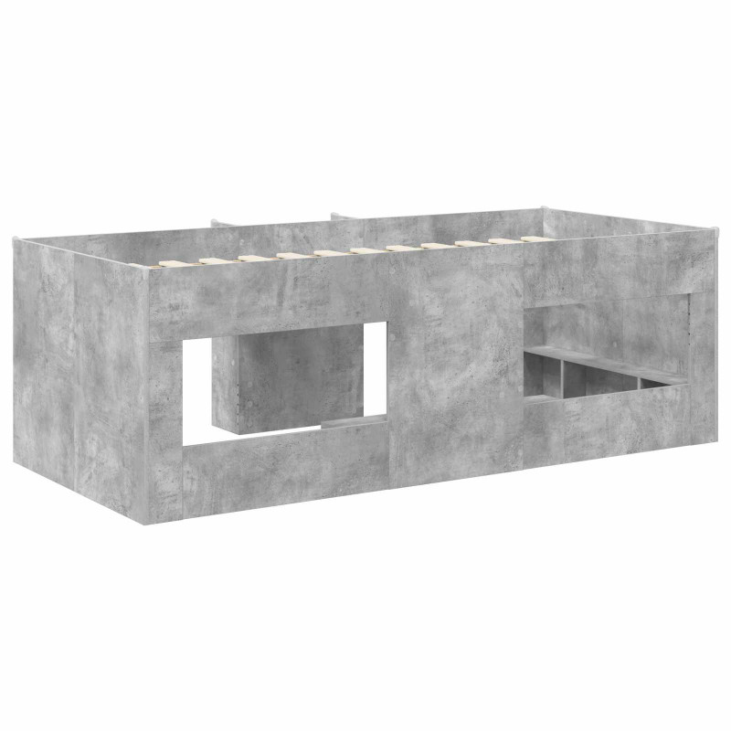Łóżko piętrowe dla dzieci 2 pcs Betonowy 203 x 101,1 x 68,5 cm