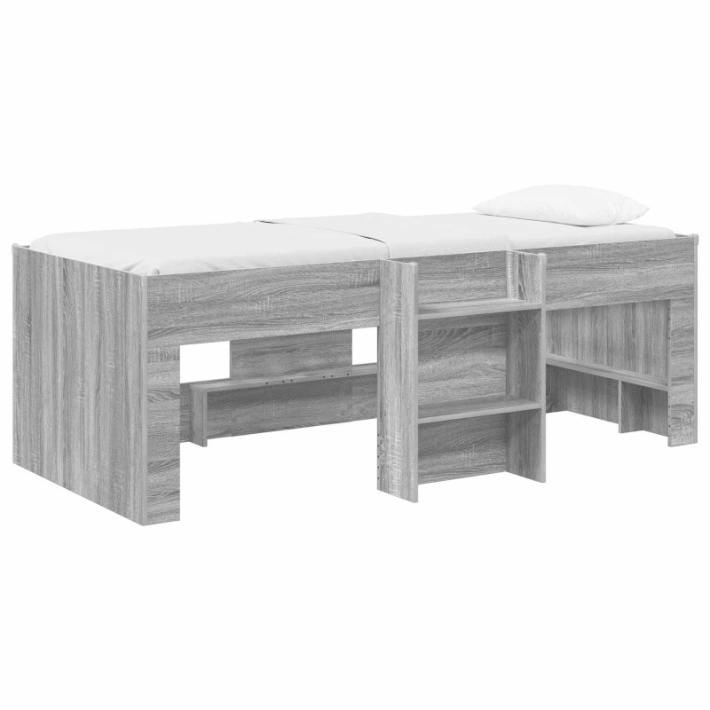 Łóżko piętrowe dla dzieci 2 pcs Szary Sonoma
