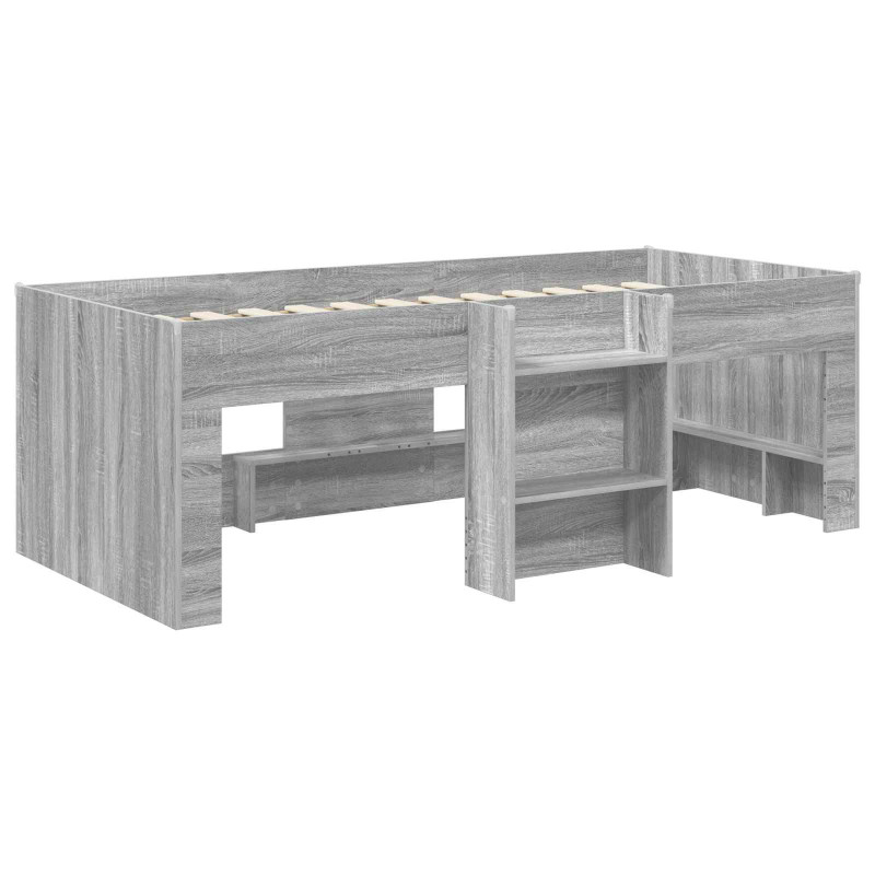 Łóżko piętrowe dla dzieci 2 pcs Szary Sonoma 90 x 200 cm