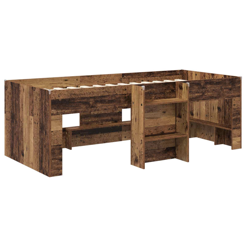 Łóżko piętrowe dla dzieci 2 pcs stare drewno 90 x 200 cm