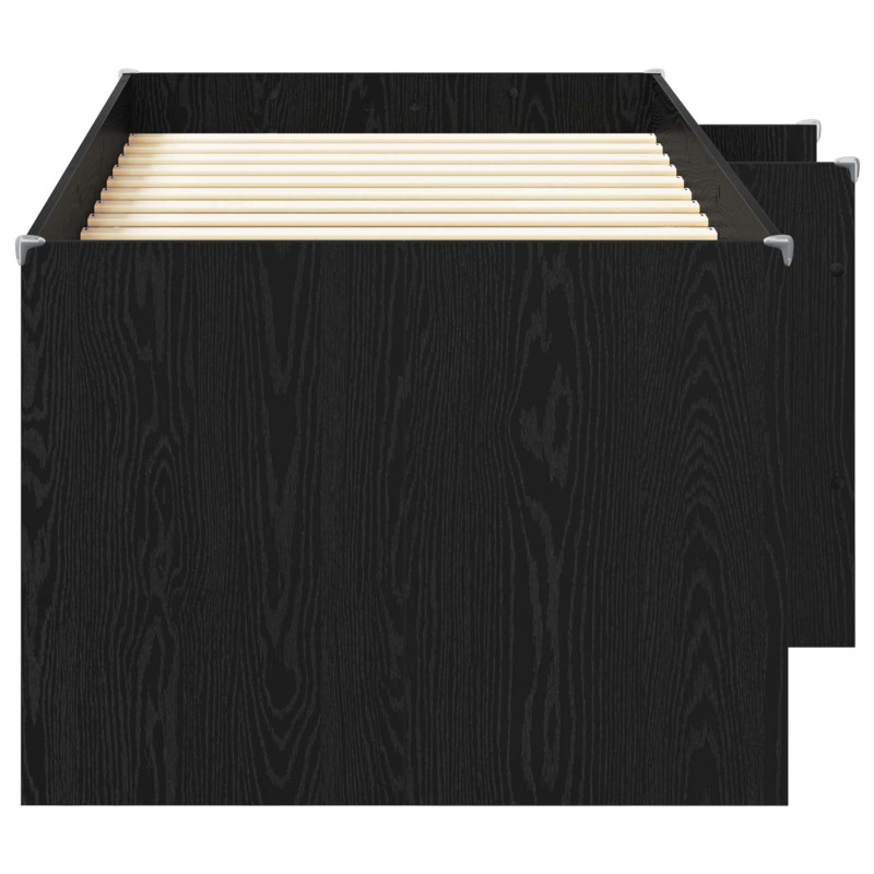 Łóżko piętrowe dla dzieci 2 pcs Czarny dąb 90 x 190 cm