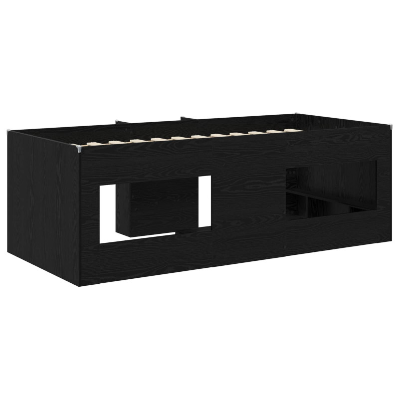 Łóżko piętrowe dla dzieci 2 pcs Czarny dąb 90 x 190 cm