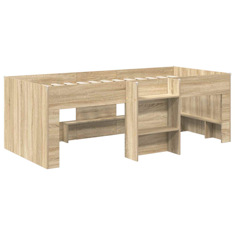 Łóżko piętrowe dla dzieci 2 pcs dąb Sonoma 90 x 190 cm