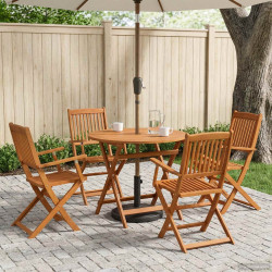 Zestaw Mebli Ogrodowych 5 pcs naturalny