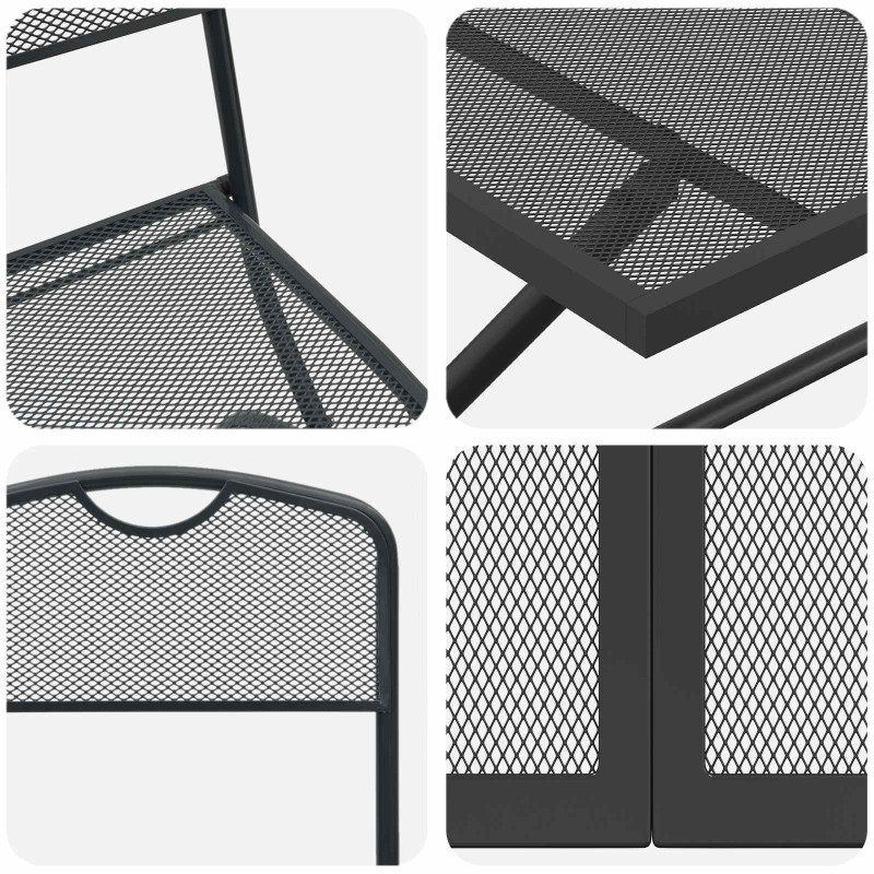 Zestaw Mebli Ogrodowych 5 pcs Antracyt Żelazo i stal