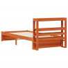 Ramka łóżka Z zagłówkiem Woskowy Brąz Lite drewno sosnowe
