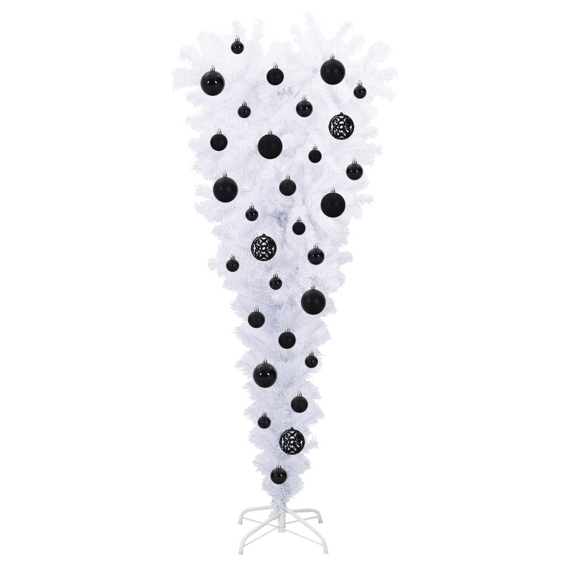 Sztuczna choinka z 150 diodami LED Biały 120 cm PVC i Stal