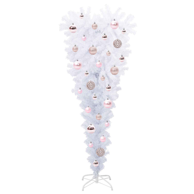 Sztuczna choinka z 150 diodami LED Biały 120 cm PVC i Stal