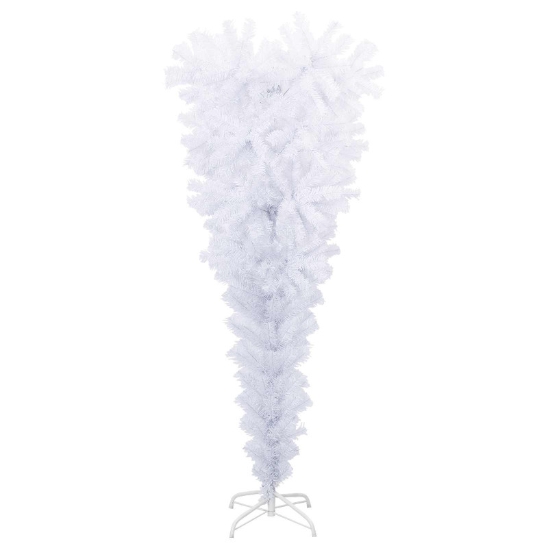Sztuczna choinka z 150 diodami LED Biały 120 cm PVC i Stal