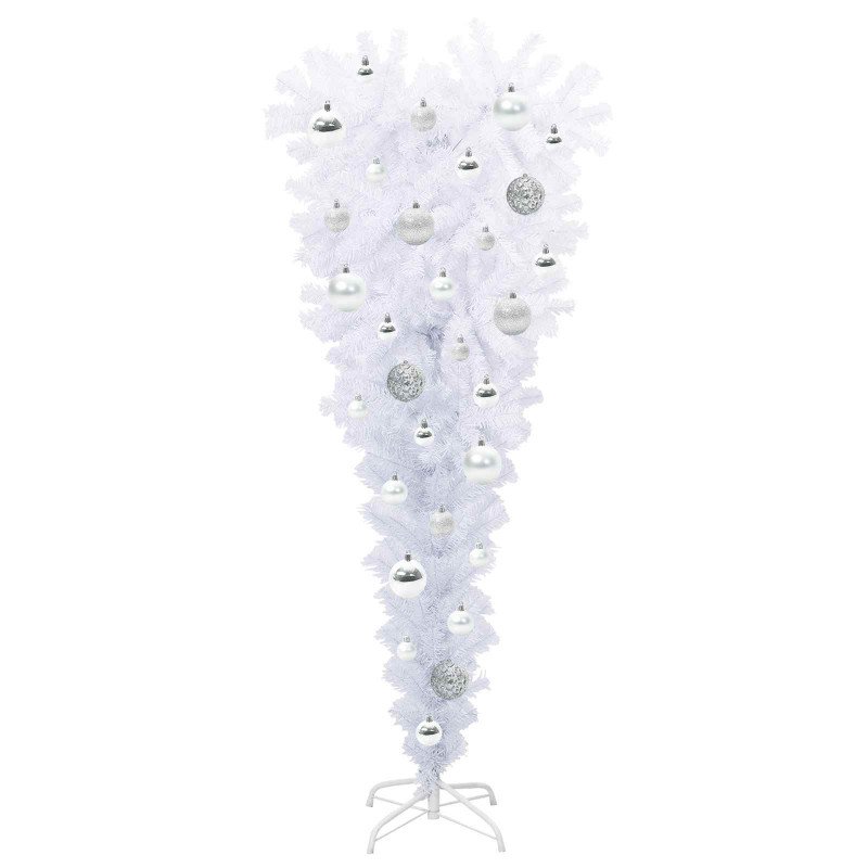 Sztuczna choinka z 150 diodami LED Biały 120 cm PVC i Stal