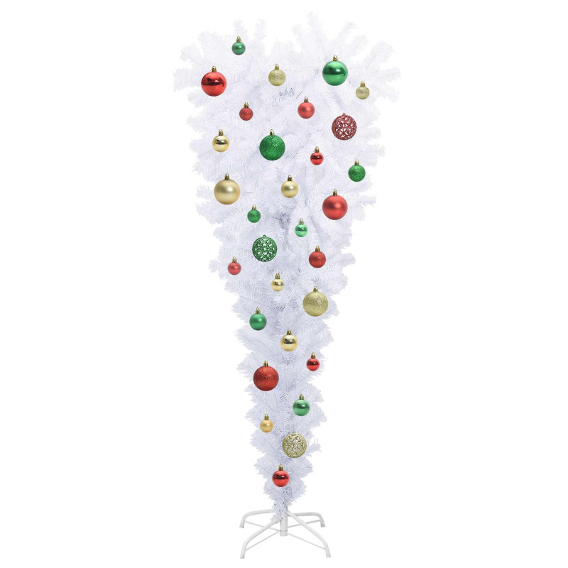 Sztuczna choinka z 150 diodami LED Biały 120 cm PVC i Stal