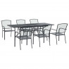 Zestaw do jadalni w ogrodzie 7 pcs antracytowy 212 x 90 x 76 cm