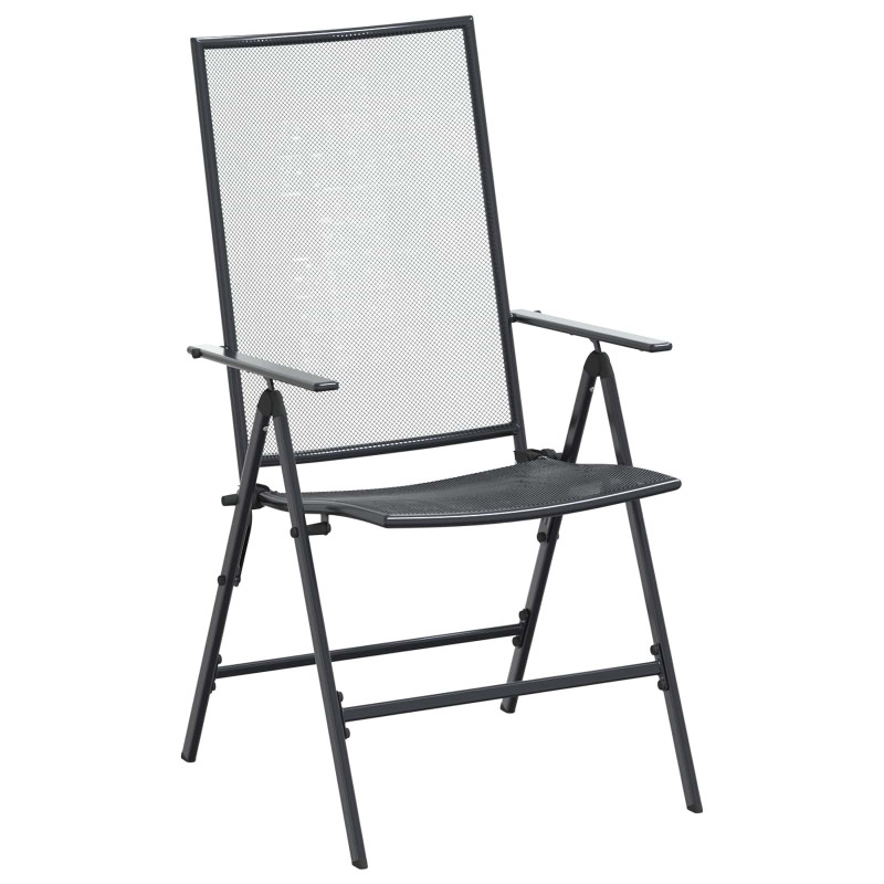 Zestaw do jadalni w ogrodzie 9 pcs antracytowy 212 x 90 x 76 cm