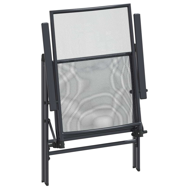 Zestaw do jadalni w ogrodzie 9 pcs antracytowy 212 x 90 x 76 cm