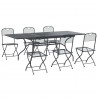 Zestaw do jadalni w ogrodzie 7 pcs antracytowy 212 x 90 x 76 cm