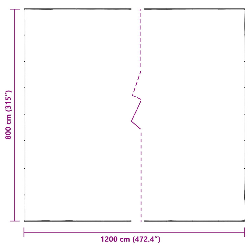 Osłona na rośliny przezroczysty 8 x 12 m PE