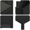 Zestaw do jadalni w ogrodzie z poduszką 3 pcs antracytowy PP