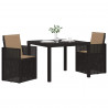 Zestaw do jadalni w ogrodzie 3 pcs Antracyt i taupe PP