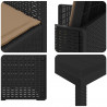 Zestaw do jadalni w ogrodzie 3 pcs Antracyt i taupe PP