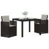 Zestaw do jadalni w ogrodzie 3 pcs Antracytowy i Jasnoszary PP