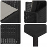Zestaw do jadalni w ogrodzie 3 pcs Antracytowy i Jasnoszary PP