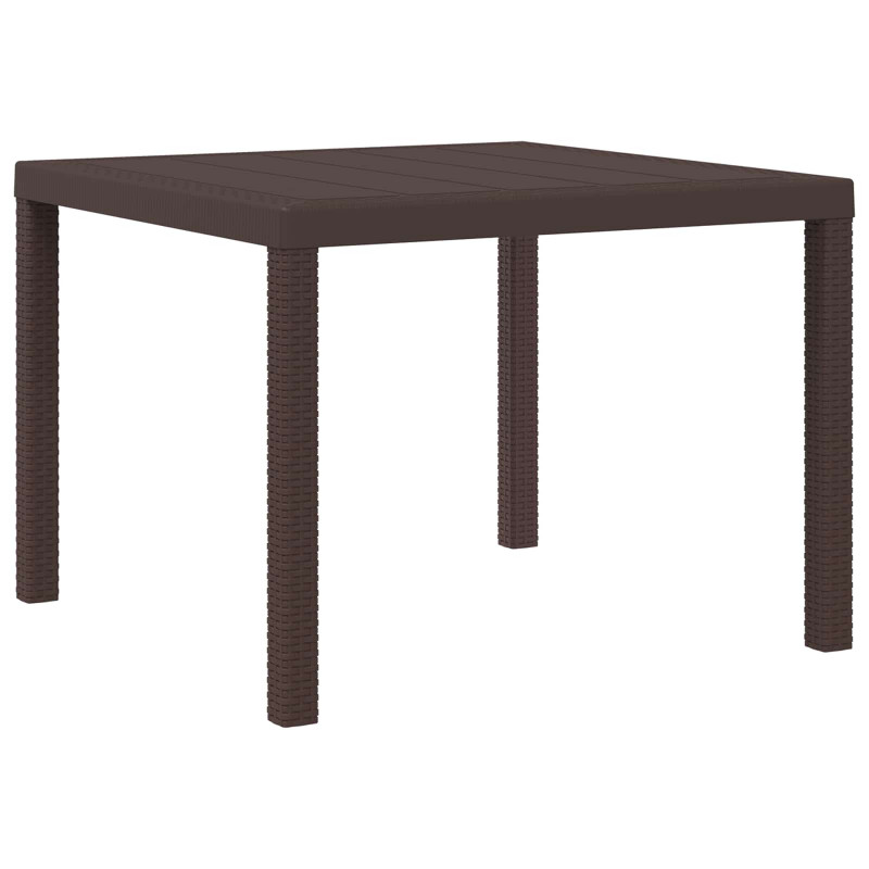 Zestaw do jadalni w ogrodzie 3 pcs Brązowy i taupe PP