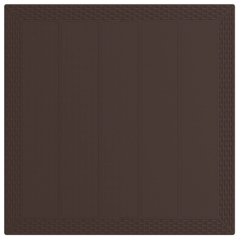 Zestaw do jadalni w ogrodzie 3 pcs Brązowy i taupe PP
