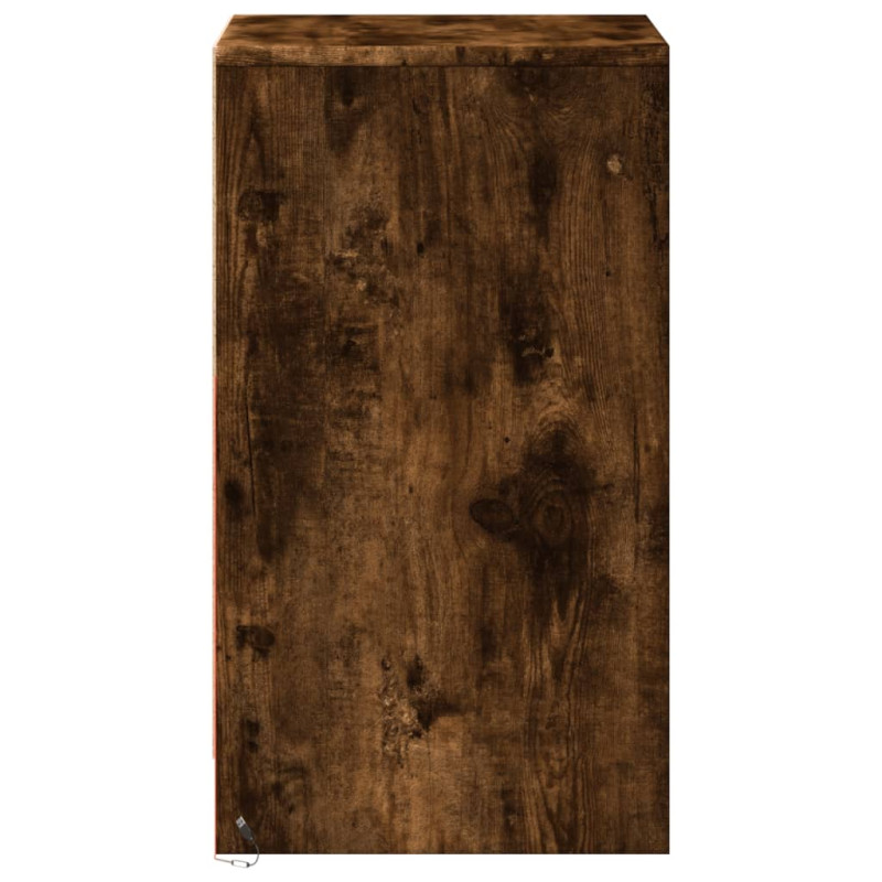 Szafki nocne z oświetleniem LED, 2 szt., przydymiony dąb