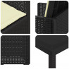 Zestaw do jadalni w ogrodzie 5 pcs Antracyt i kremowy PP