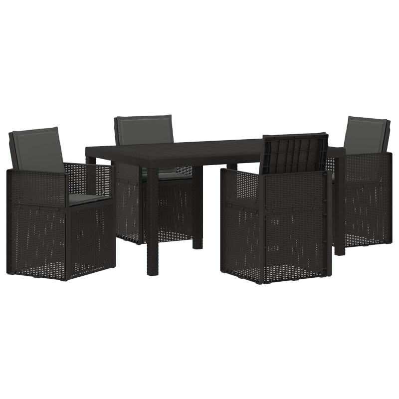 Zestaw do jadalni w ogrodzie z poduszką 5 pcs antracytowy PP