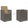 Zestaw do jadalni w ogrodzie 5 pcs Jasnoszary i Taupe PP