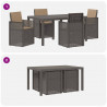 Zestaw do jadalni w ogrodzie 5 pcs Jasnoszary i Taupe PP
