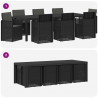 Zestaw do jadalni w ogrodzie z poduszką 9 pcs antracytowy PP