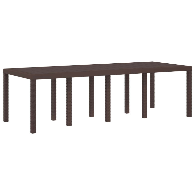 Zestaw do jadalni w ogrodzie 9 pcs Brązowy i taupe PP
