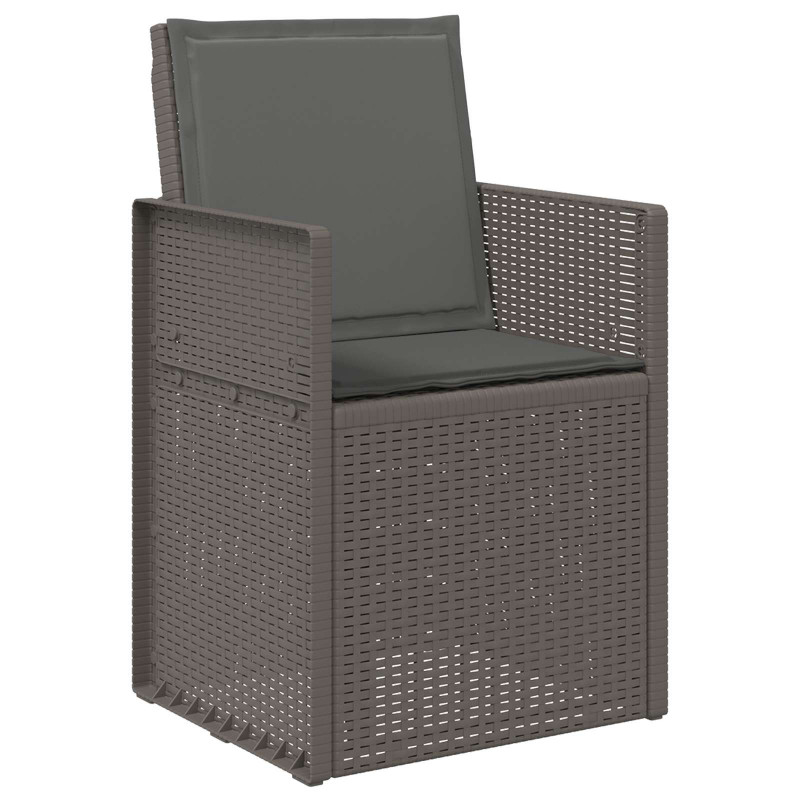 Zestaw do jadalni w ogrodzie 9 pcs Jasnoszary i antracytowy PP