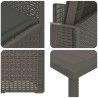 Zestaw do jadalni w ogrodzie 9 pcs Jasnoszary i antracytowy PP