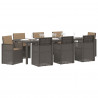 Zestaw do jadalni w ogrodzie 9 pcs Jasnoszary i Taupe PP
