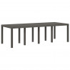 Zestaw do jadalni w ogrodzie 9 pcs Jasnoszary i Taupe PP